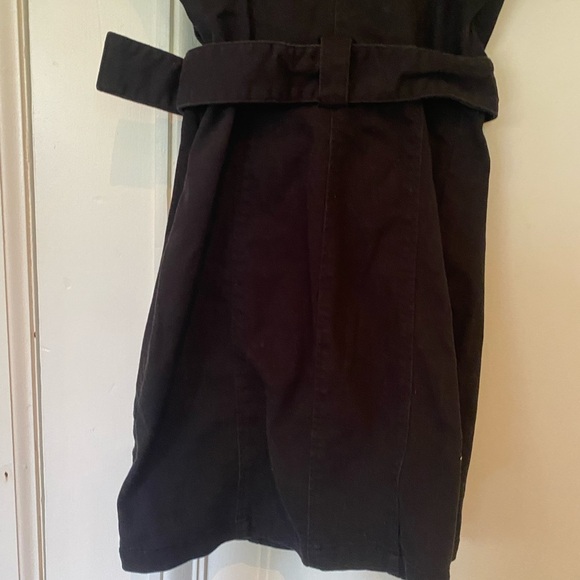 Black Utility Zip-Up Sleeveless Dress - Picture 6 of 8